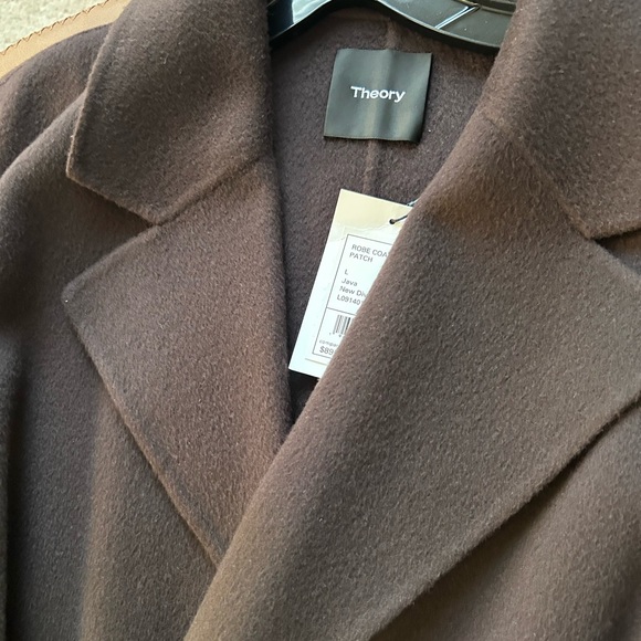 Theory Robe Coat (Java/Chocolate Brown) - Picture 5 of 8
